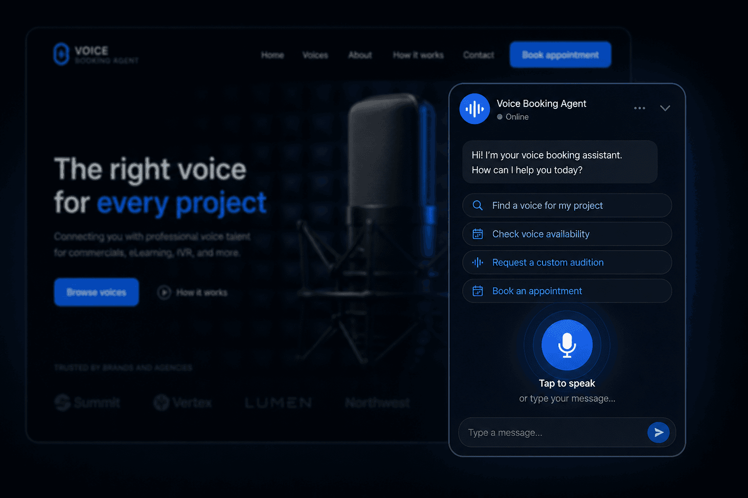 Voice Agent for Website & Booking gallery 3